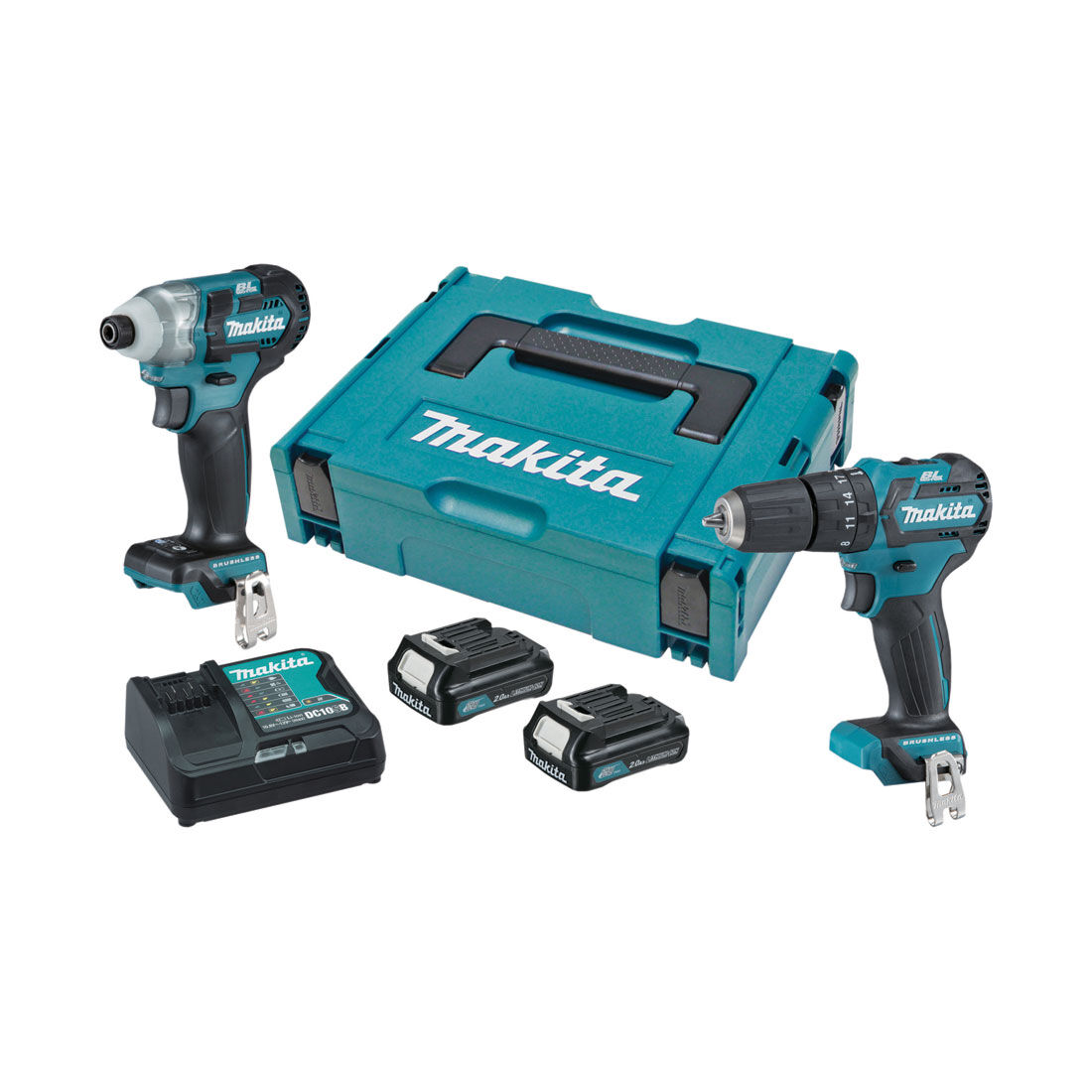 Makita 12V Brushless 2 Piece Drill And Impact Driver Kit, , scanz_hi-res