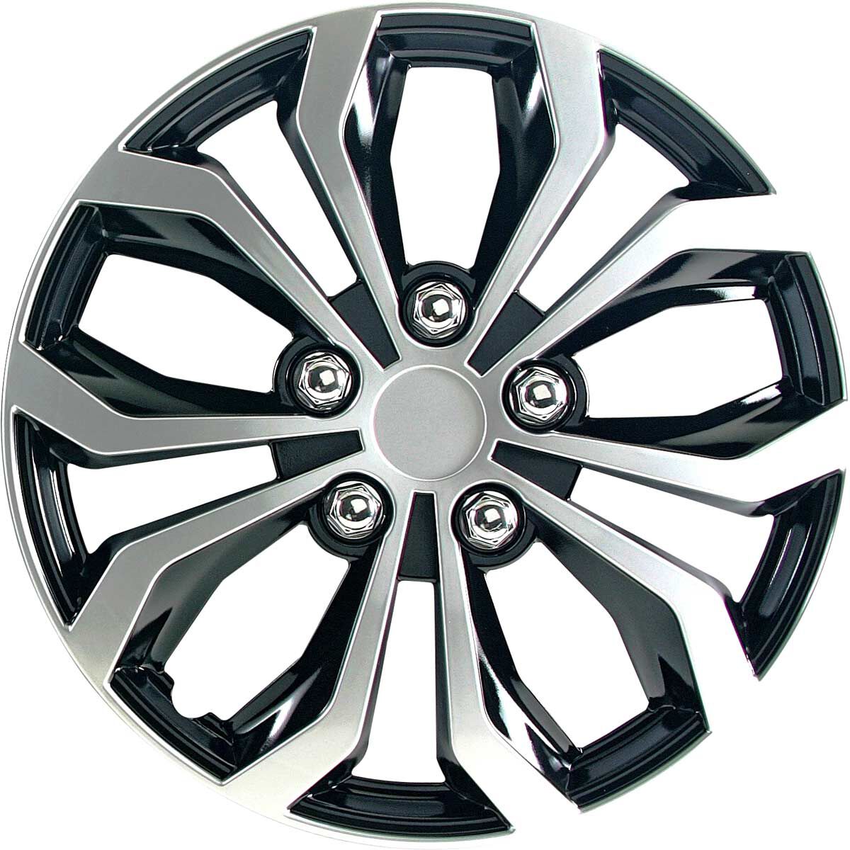 silver hubcaps