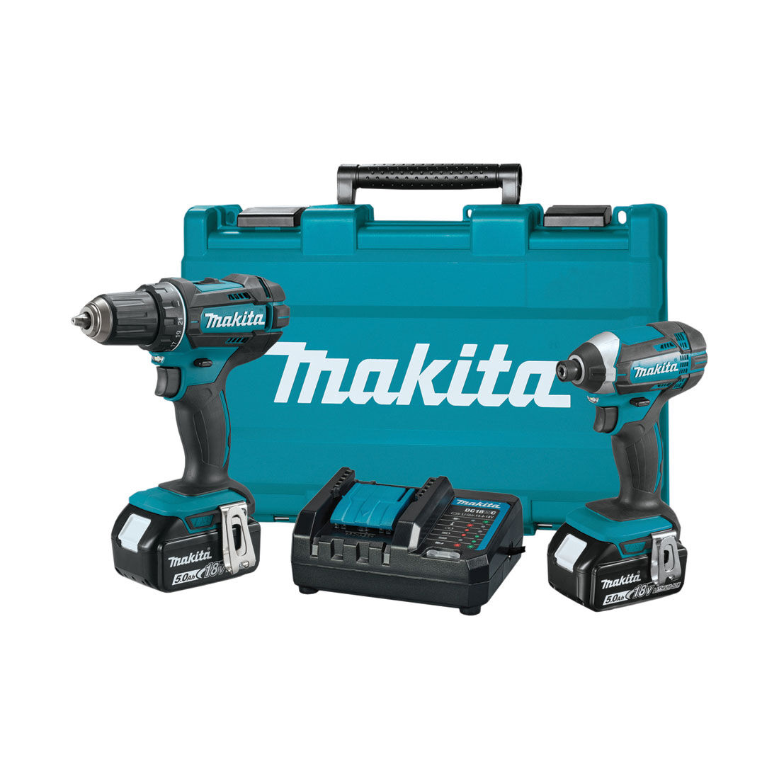 Makita 18V 2 Piece Drill Driver And Impact Driver Kit, , scanz_hi-res