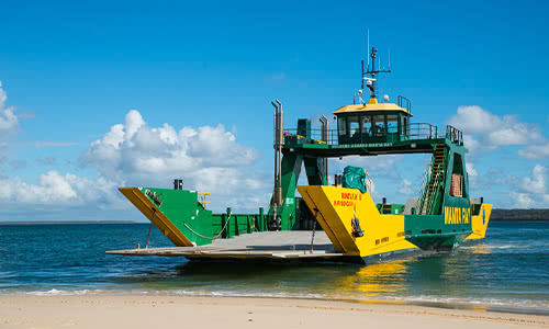 Cars parked on Fraser Island Beach